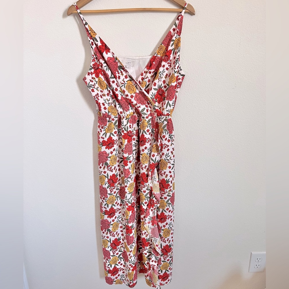 LOFT floral print dress